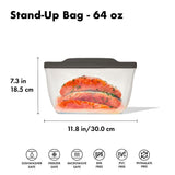 Outdoor Silicone Reusable Stand Up Bag Half Gallon (64 oz) E0