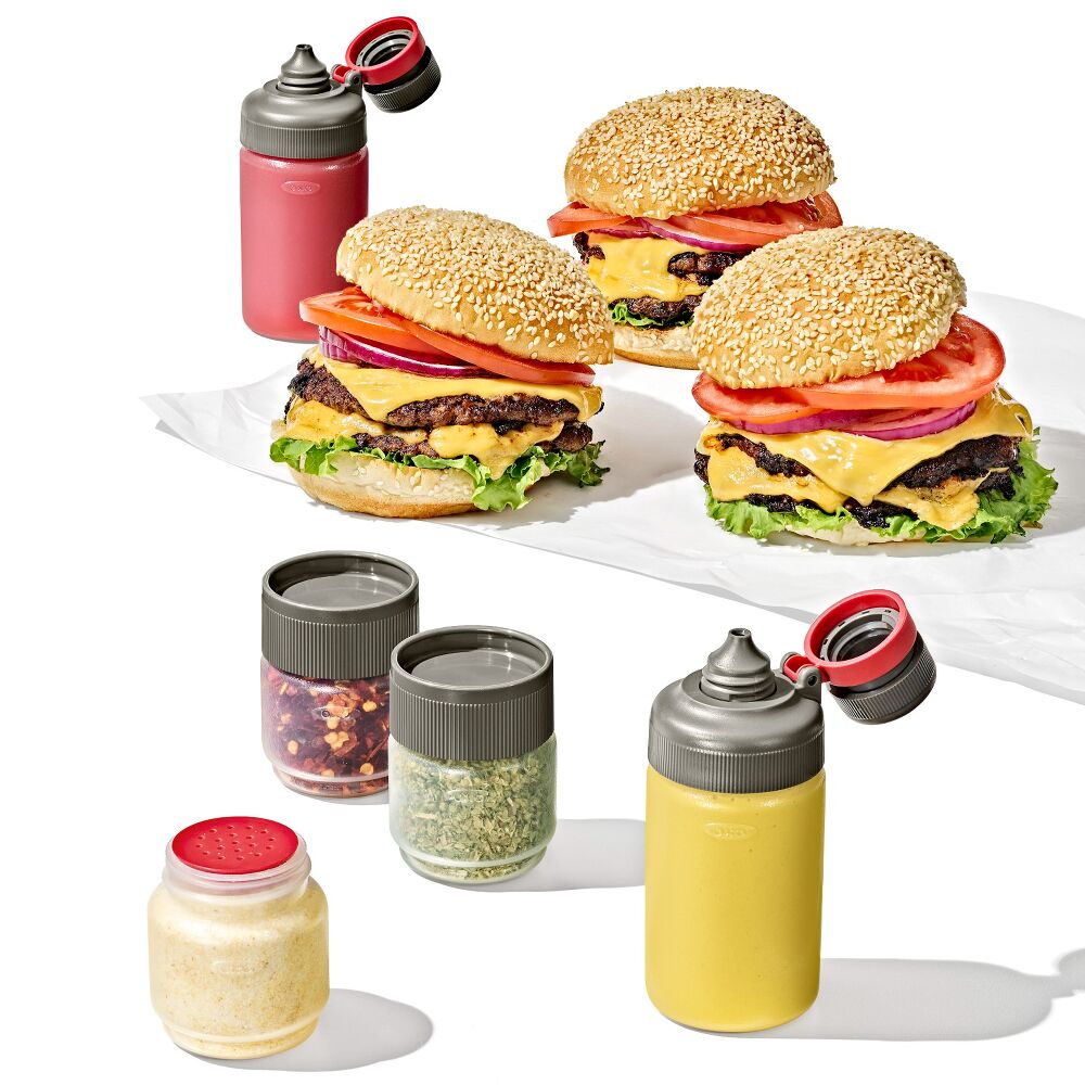 Outdoor 7-Piece Spice Shaker & Squeeze Bottle Set C6