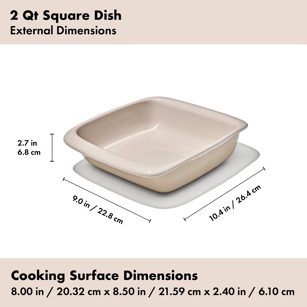 2 Qt Square Stoneware Baking Dish N7