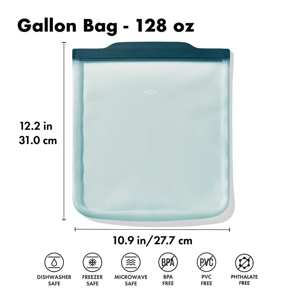 Silicone Reusable Bag - Gallon Bag (128 oz) - Lagoon P9