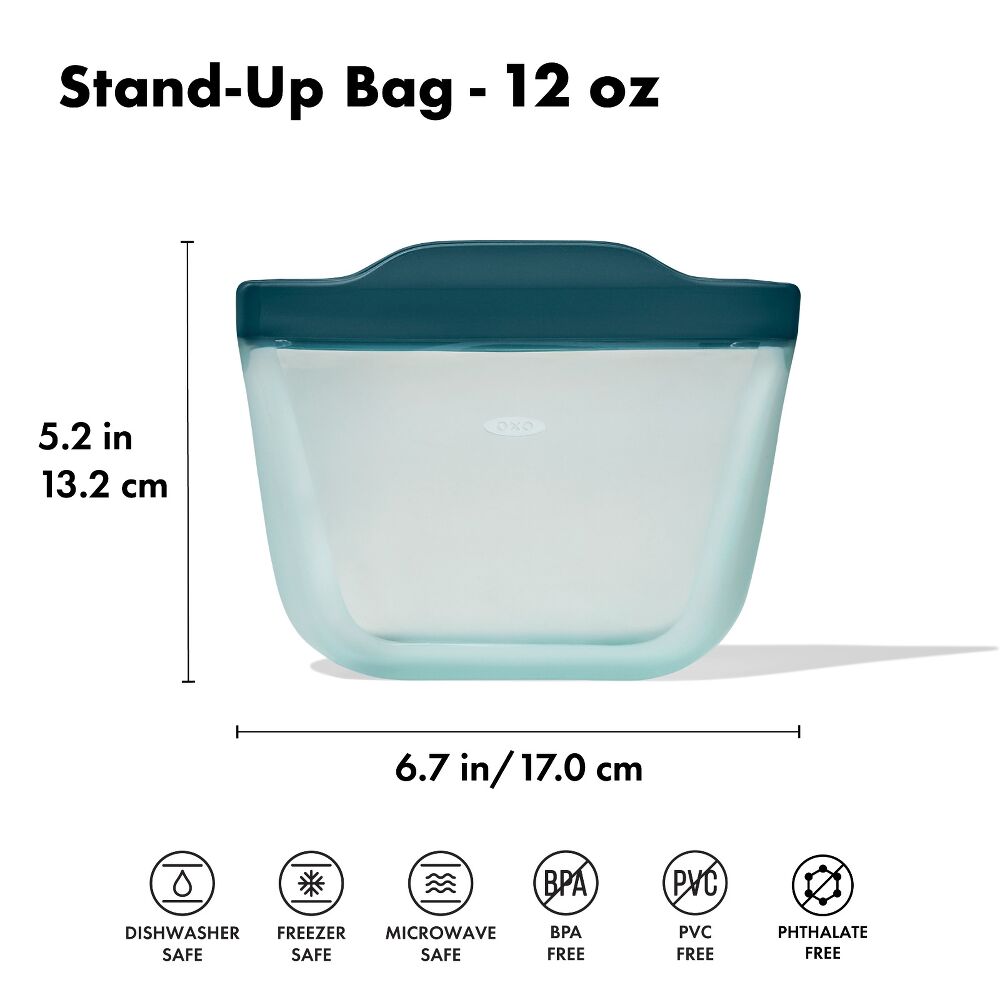 Silicone Reusable Bag - Stand-Up Snack (12 oz) – Lagoon O7