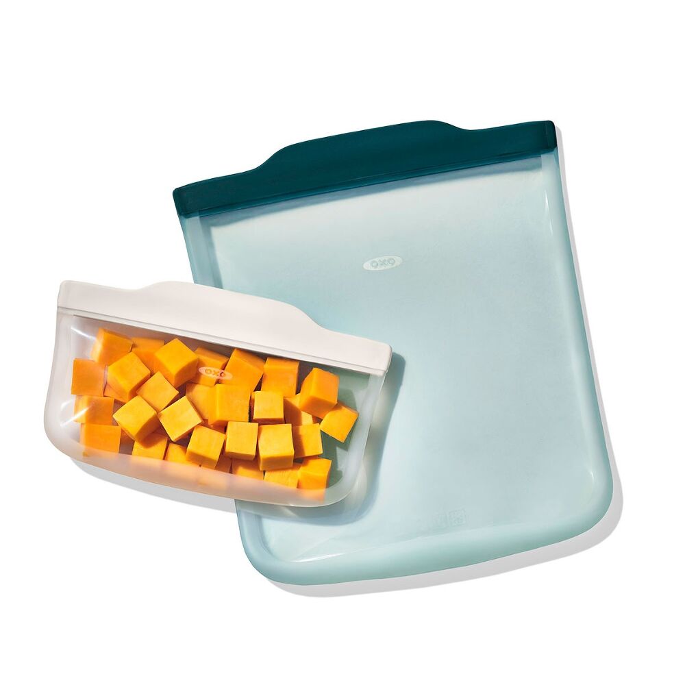 Silicone Reusable Bag - 4 Piece Starter Set - Oat/Lagoon K6