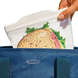 Silicone Reusable Bag - 4 Piece Starter Set - Oat/Lagoon K6