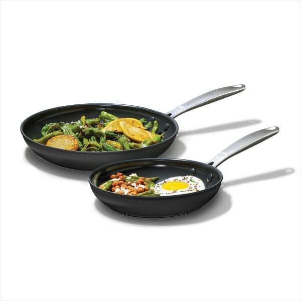 Enhanced Non-Stick 2-Piece Frypan Set — Black O9