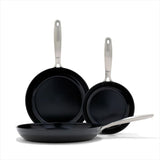 Enhanced Non-Stick 3-Piece Frypan Set — Black Y4