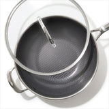 Trident Hybrid Non-Stick Stainless Steel 5 Qt Wok with Lid U6