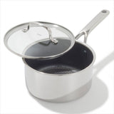 Trident Hybrid Non-Stick Stainless Steel 2.5 Qt Saucepan with Lid Z2