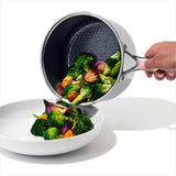 Trident Hybrid Non-Stick Stainless Steel 2.5 Qt Saucepan with Lid H9