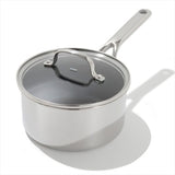 Trident Hybrid Non-Stick Stainless Steel 2.5 Qt Saucepan with Lid H9