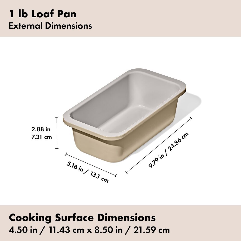 Non-Stick Pro Ceramic Coated Metal Bakeware 1 lb Loaf Pan N0