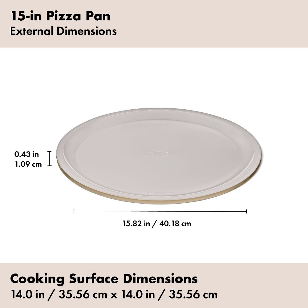 Non-Stick Pro Ceramic Coated Metal Bakeware 15” Pizza Pan H6