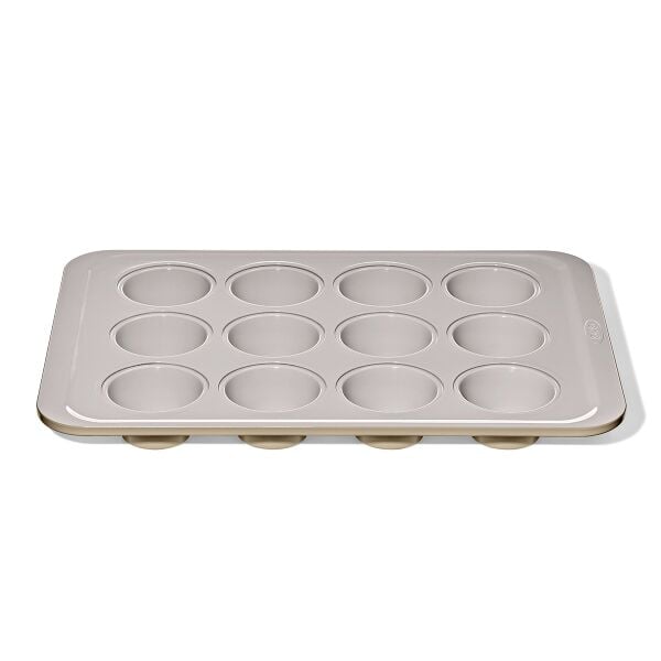 Non-Stick Pro Ceramic Coated Metal Bakeware 12 Cup Muffin Pan D8