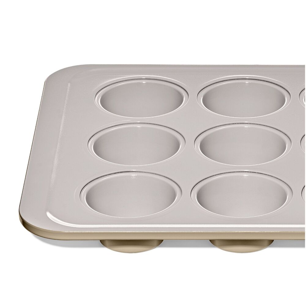 Non-Stick Pro Ceramic Coated Metal Bakeware 12 Cup Muffin Pan D8