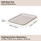 Non-Stick Pro Ceramic Coated Metal Bakeware Half Sheet Pan T7