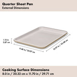 Non-Stick Pro Ceramic Coated Metal Bakeware Quarter Sheet Pan K3