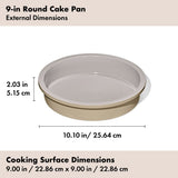 Non-Stick Pro Ceramic Coated Metal Bakeware 9” Round Cake Pan Z4