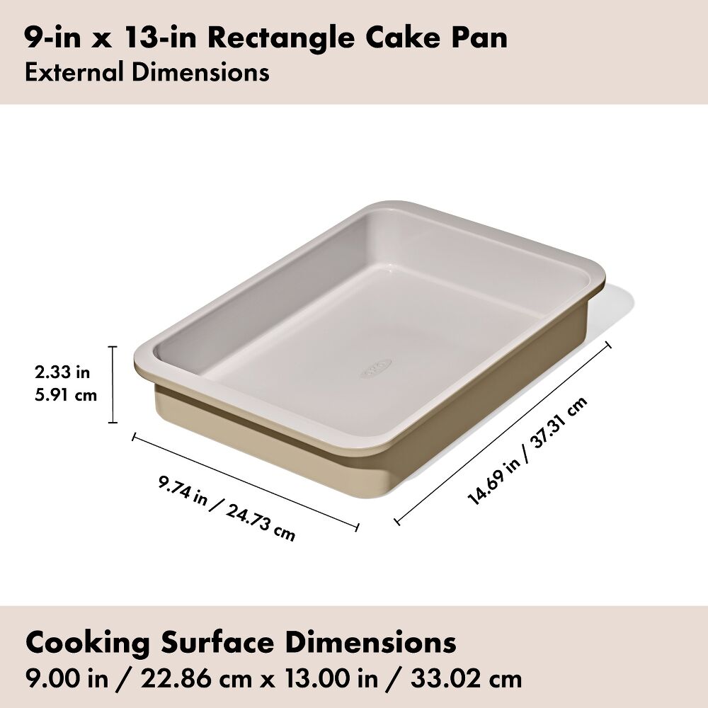 Non-Stick Pro Ceramic Coated Metal Bakeware 9" x 13" Cake Pan U3