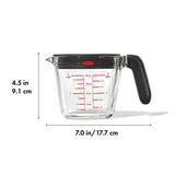 2 Cup Glass Measuring Cup with Lid M1