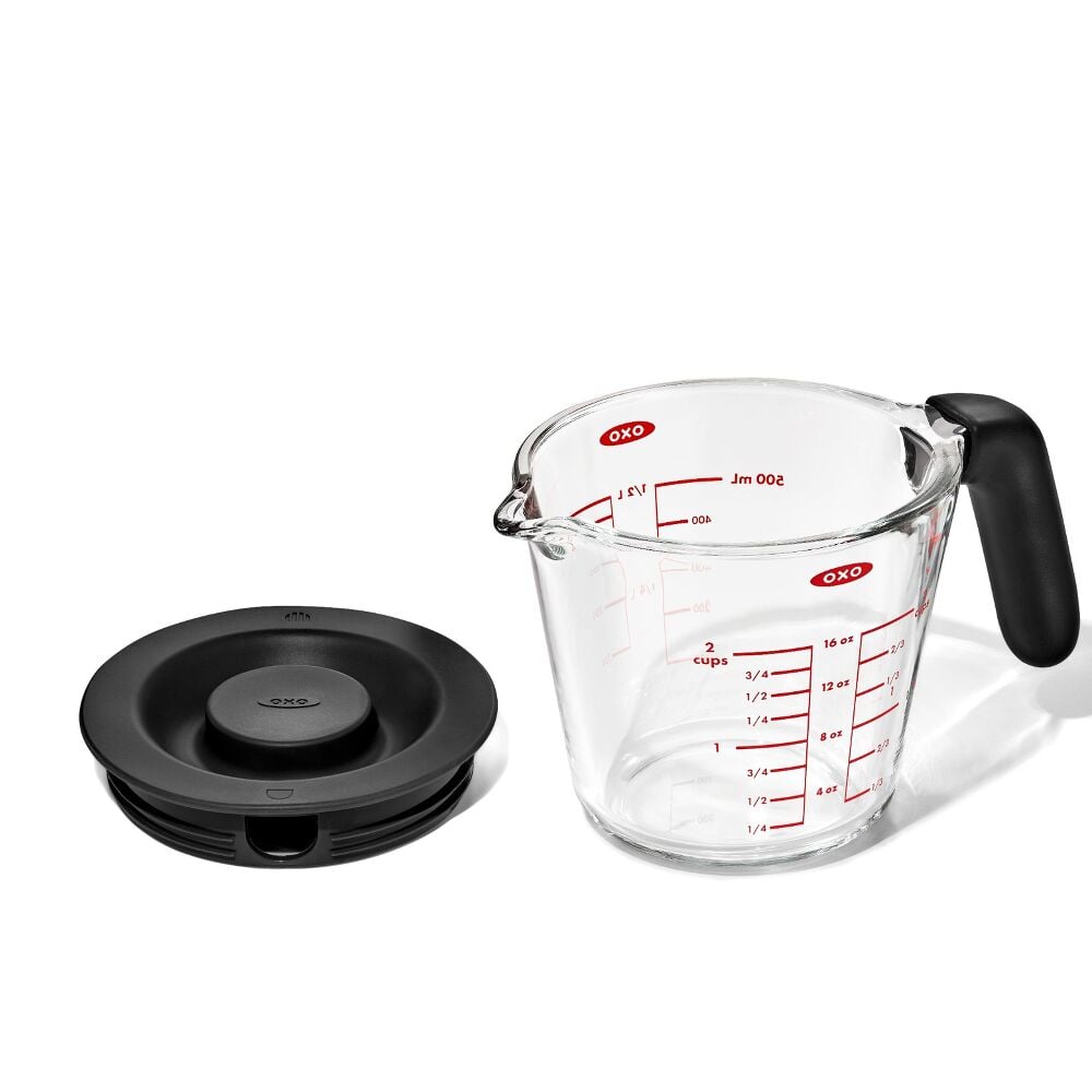 2 Cup Glass Measuring Cup with Lid M1
