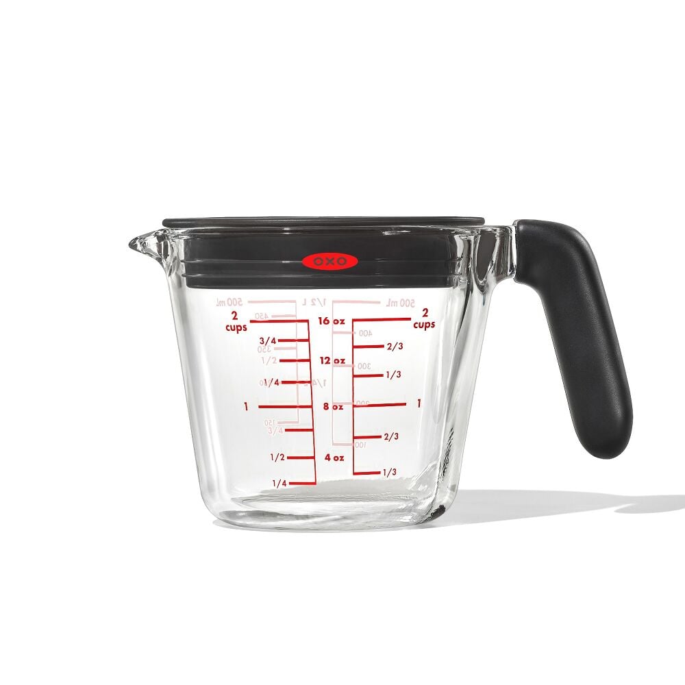 2 Cup Glass Measuring Cup with Lid M1