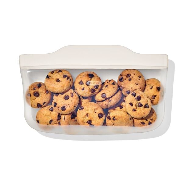 Silicone Reusable Bag - Snack Bag (12 oz) - Oat F2