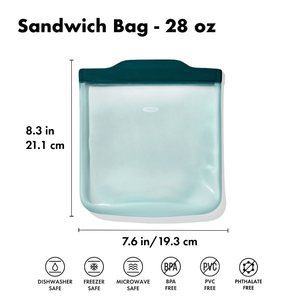 Silicone Reusable Bag - Sandwich Bag (28 oz) - Lagoon U5