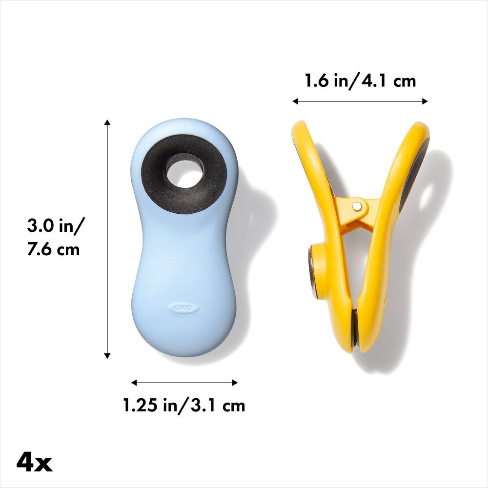 Magnetic All-Purpose Clips - 4-Pack - assorted colors D5