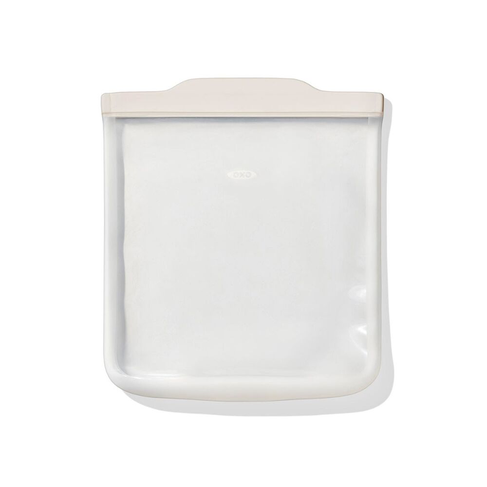 Silicone Reusable Bag - Half Gallon Bag (64 oz) - Oat W7