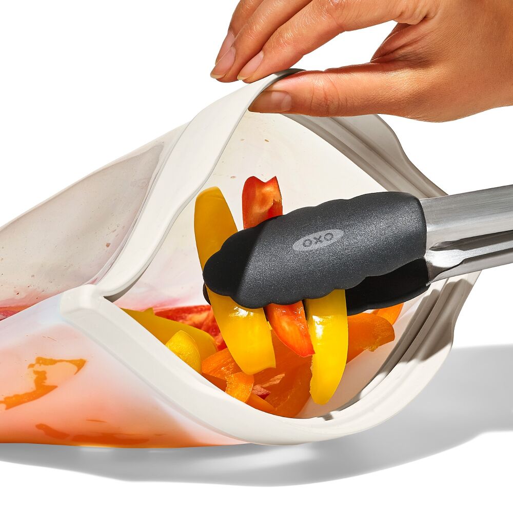 Silicone Reusable Bag - Half Gallon Bag (64 oz) - Oat W7