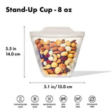 Silicone Reusable Bag - Stand-Up Cup (8 oz) - Oat H7