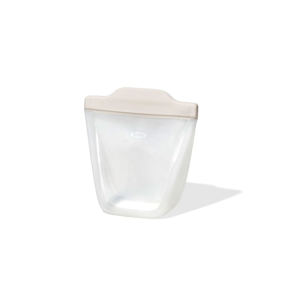 Silicone Reusable Bag - Stand-Up Cup (8 oz) - Oat H7