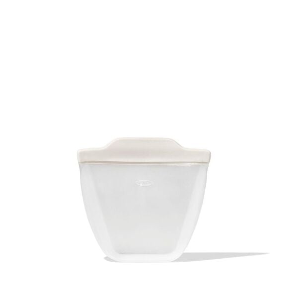 Silicone Reusable Bag - Stand-Up Cup (8 oz) - Oat H7