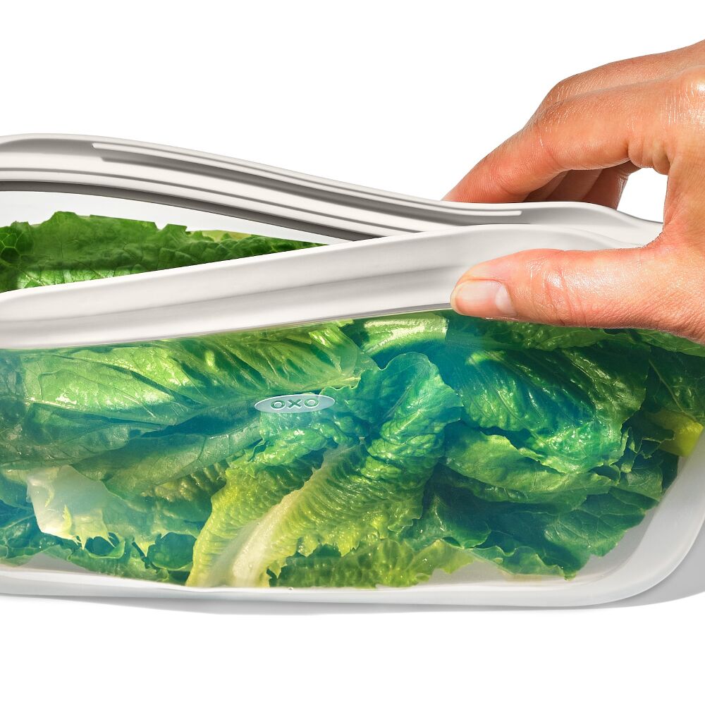 Silicone Reusable Bag - Sandwich Bag (28 oz) - Oat L1