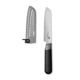 5 in Serrated Utility Knife with Locking Sheath E4