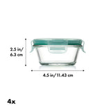 Smart Seal 8-Piece1 Cup Glass Round Container Set C6