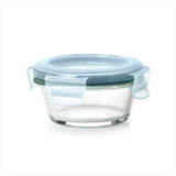 Smart Seal 1-Cup Glass Round Container - Arctic Blue P3