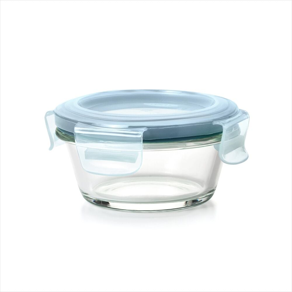 Smart Seal 1-Cup Glass Round Container - Arctic Blue P3