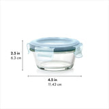 Smart Seal 1-Cup Glass Round Container - Arctic Blue P3