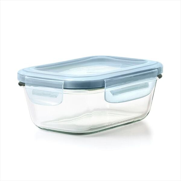 Smart Seal 1.6-Cup Glass Rectangle Container - Arctic Blue P8