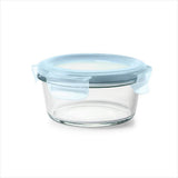 Smart Seal 2-Cup Glass Round Container - Arctic Blue Q4