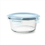 Smart Seal 4-Cup Glass Round Container - Arctic Blue C6