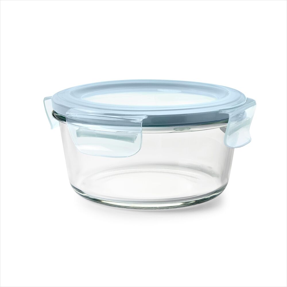 Smart Seal 4-Cup Glass Round Container - Arctic Blue C6