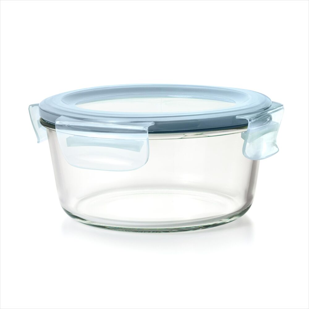 Smart Seal 7-Cup Glass Round Container - Arctic Blue H8