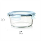Smart Seal 7-Cup Glass Round Container - Arctic Blue H8