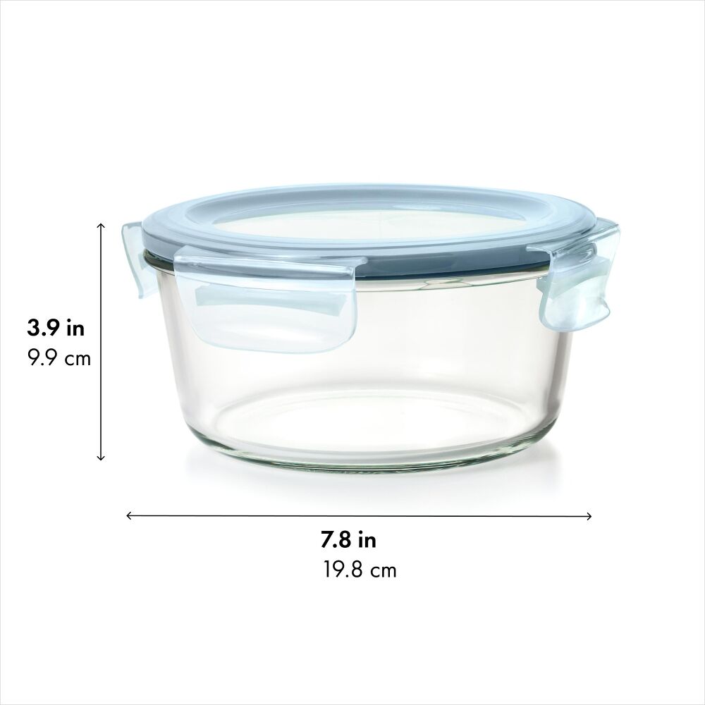 Smart Seal 7-Cup Glass Round Container - Arctic Blue H8