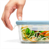 Smart Seal 3.5-Cup Glass Rectangle Container - Arctic Blue I3