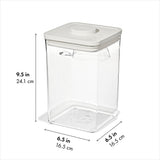 OXO Pet POP Container with Scoop — Big Square Medium — 4.4 Qt/4.2 L T3