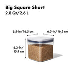 POP Container - Big Square Short (2.8 Qt/2.6 L) D3