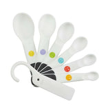 7 Piece Plastic Measuring Spoons - White N3