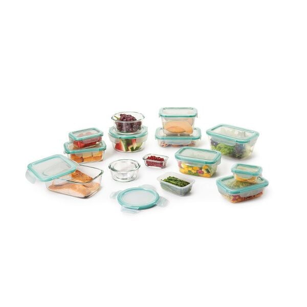 OXO Good Grips 30 Piece Smart Seal Glass & Plastic Container Set B4